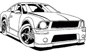 Mustang Racing Coloring Page Mustang Car Coloring Pages Dessin Voiture Coloriage Mustang