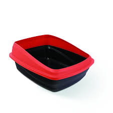 Cat Love Rimmed Cat Pan Med Red Charcoal Click Image For More Details This Is An Affiliate Link And I Receive A Commis Cat Fleas Cat Love Cat Pet Supplies