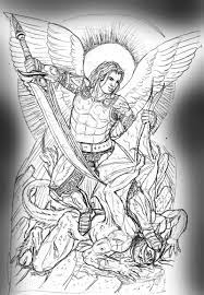 Saint michael tattoos serve as a powerful symbol of strength and courage. Awesome Black Ink Archangel Michael Tattoo Design