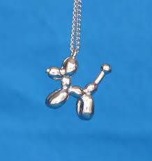 Andrea Geer Balloon Dog Necklace Shiny Silver Pendant Balloon Animal Jewelry 15 00 Via Etsy Dog Necklace Pet Necklace Animal Jewelry