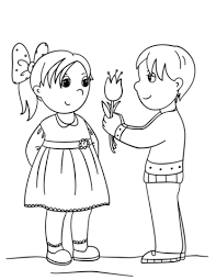 Niño Y Niña Para Colorear
