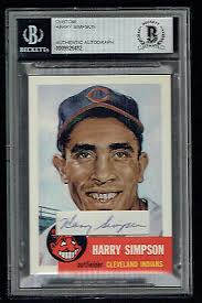 Harry Simpson (d. 1979) #150 signed autograph Custom Card 53 Topps Archives  BAS