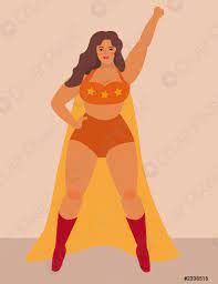 Healthy body mass index measurements. Plus Size Super Hero Woman Body Positive Concept Attraktive Overweight Stock Vektorgrafi Crushpixel