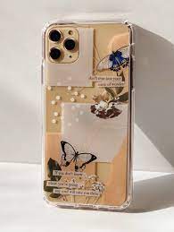 Aesthetic Abstract Butterfly Collage Clippings Clear Modern Etsy Collage Phone Case Diy Phone Case Diy Iphone Case