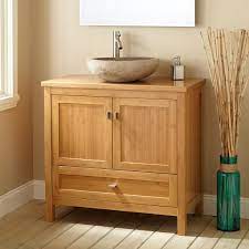 Unfinished bathroom cabinets are ideal for the homeowner who likes to do it herself. 36 Narrow Alcott Bamboo Vessel Sink Vanity Bathroom Vanity Sink Unfinished Bathroom Vanities Bathroom Vanities For Sale
