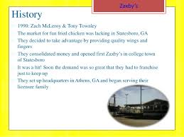 Productivity Mgmt Project Zaxbys