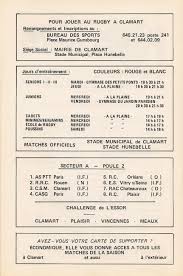 Calendrier 1983 1984 2eme Division Page 6 Bureau Des Sports Calendrier Rugby