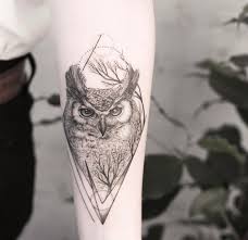 Our website provides the visitors with some great geometric owl tattoo. Geometric Owl Tattoo 1 Kickass Things