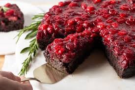 Gateau Au Chocolat Renverse Aux Canneberges Redpath Sugar Upside Down Cake Cranberry Cake Recipes