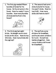 3 missing add end worksheets, missing number addition worksheets and missing addend worksheet are some main things we will present to you based on the gallery title. Missing Addends And Subtrahend Word Problems 3 Little Pigs Unit