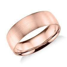 Matte Classic Wedding Ring In 14k Rose Gold 7mm Blue Nile In 2020 Classic Wedding Rings Rose Gold Mens Wedding Band Mens Gold Wedding Band