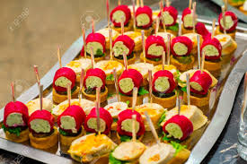 As you see this fruit skewer is really easy to make, looks amazing and will delight a handful of kids at your party. Cold Snacks On The Table Buffet Canapes At The Banquet Stock Photo Picture And Royalty Free Image Image 113836454