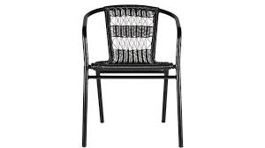 Open weave rattan fabric chairs. Rex Black Open Weave Rattan Chair
