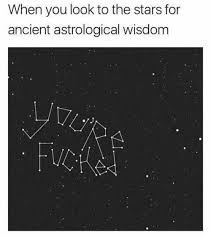 When You Look To The Stars For Ancient Astrological Wisdom Funny Meme Memes Sarcastic Funny Facts Relatable