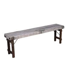 Sitzbank weiss 80x37x41cm ziegenfell sitzmobel teakholz fell bank. Vintage Bank Weiss 98x30x45cm Boogs