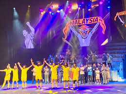 The cast of olabola the musical performing the song #luarbiasa which will be featured in the musical, to be staged at istana. Olabola The Musical Projek57