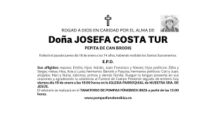 Esquela Josefa Costa Tur