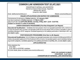 Jun 14, 2021 · notification common law admission test (clat) 2021 the general body of the consortium of national law universities met on the 12th june, 2021 and resolved as follows: Education Reporter On Twitter Clat 2021 Notification Released