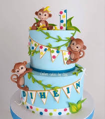 Monkey Cake Monkey Baby Shower Cake Monkey Birthday Cakes Birthday Cake Kids Baby Birthday Cakes