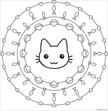Our detailed and interesting cat coloring pages are meant to appeal to an older crowd. Cat Mandala Coloring Pages Mandala Coloring Pages Coloring Pages For Kids And Adults