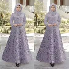 All size fit to xl lingkar dada 100cm panjang dress 137 cm. Model Baju Gamis Terbaru Kombinasi Brukat Modern Pesta Wanita Syari 20 Shopee Indonesia