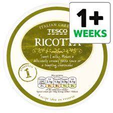 Tesco Ricotta Cheese 250 G Tesco Groceries Grocery Tesco