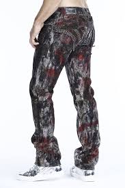 Black And Red Jeans Men Robin S Jean Baba Red Wash Men S Jeans Black Diamond Garnet Black Jeans Men Robin Jeans Men Jeans Pants