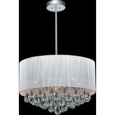 Firstly, it's perfect for you who want to add vintage element. Cwi Lighting Water Drop 9 Light Chrome Chandelier With Silver Shade 5006p22c R S The Home Depot Chrome Chandeliers Cwi Lighting Drum Shade Chandelier