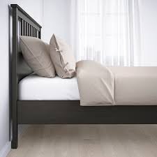 Nordli headboard is assembled and mounted on the wall in just a few steps. Hemnes Bed Frame Black Brown Queen Ikea