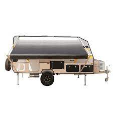 Retractable Rv Patio Awning 20 X 8 Feet White Black Fade Aleko Patio Awning Rv Awning Fabric Awning