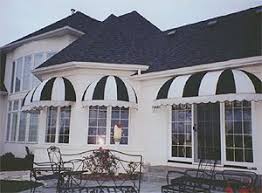 Black And White Striped Awning Fabric Striped Dome Awnings With Custom Edge Detail Awning Over Door Building Front Custom Window Treatments