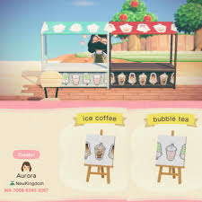 R Acqr Bubble Tea And Ice Coffee Stands Animal Crossing Animal Crossing Coffee Animal Crossing Game
