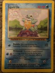 As long as squirtle has any energy cards attached to it, damage done to squirtle by an opponent's attack is reduced by 10 (after applying weakness and resistance). Original 1999 2000 Squirtle 93 130 Base Set 2 Pokemon Card Ebay