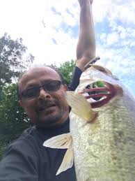 Gavin caught this big ole bass at lake Waccamaw.