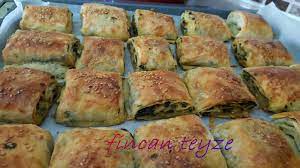 fincan teyze ispanakli dilim borek gida tart fincan
