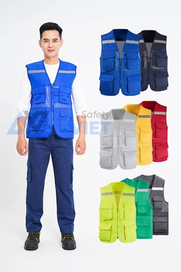 Áo bảo hộ gile phản quang phối lưới cao cấp AV33
