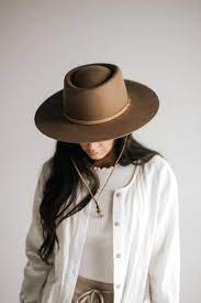 Wren Flat Brim Telescope Hat Brown In 2021 Outfits With Hats Women Hats Fashion Hats For Women