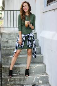 Black And White Checkered Shirt Outfit 1 Thing 3 Ways Plaid Shirt Nordstrom Sale Edition Shirt Around Waist Outfit Inspo Fall Plaid Fashion