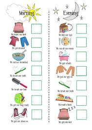 Kids Routine Printable Morning Routine Evening Routine