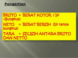 Check spelling or type a new query. Pengertian Dan Cara Menghitung Rabat Diskon Bruto Tara Dan Neto