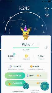 Shiny Party Hat Pichu Pokemon Go 100 Safe Trade Same Day Bigiotteria Bijouxdefant Pichu Pokemon Go Pokemon Go Pokemon