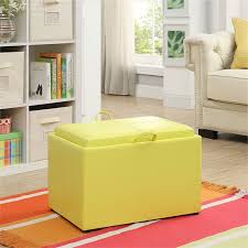 Easy returns · free shipping over $45 · everyday free shipping* Designs4comfort Accent Storage Ottoman In Yellow Faux Leather Fabric 143523y