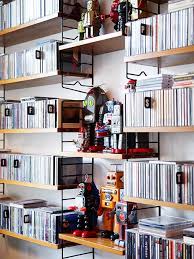Vintage Chaleureux Thuis Dvd Opslag Interieur