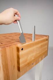The messy knives in the kitchen are neither safe nor easy to find are you looking for a good way to gather your favorite tools in one place? John Boos Pca Butcher Block With Wood Knife Holder