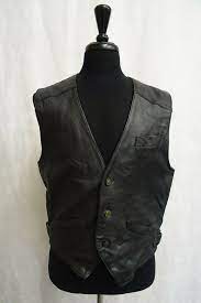 Vintage Petroff Leather Biker Waistcoat Gilet Vest 42r Eb283 Fashion Clothing Shoes Accessories Mensclothing Coatsjackets E Coats Jackets Vest Waistcoat
