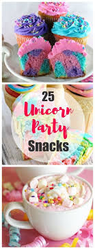 Birthday Party Snack Ideas 25 Unicorn Party Snacks For The Most Magical Party Ever Parties365 Party Ideas Party Supplies Party Decor Birthday Party Food Birthday Party Snacks Unicorn Party Food
