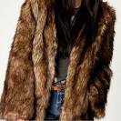 Manteau fausse fourrure soldes