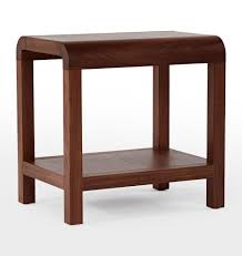 A simple, elegant silhouette with a resilient, sleek finish keeps the look light and fresh. Woodson Walnut Side Table Rejuvenation