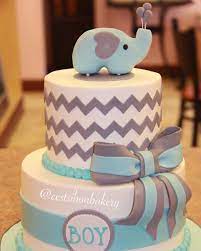 Elephant Baby Shower For A Boy Babyshower Cake Decoracion De Fiesta Decoracion De Unas Tartas