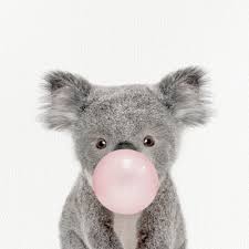 Bubble Gum Baby Koala Carry All Pouch Travel Pencil Pouch By Amy Peterson Art Studio Small 6 X 5 In 2021 Koala Baby Koala Mini Art